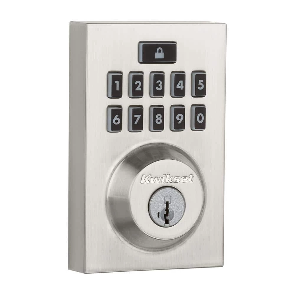 Kwikset SmartCode 913 Contemporary Satin Nickel Single Cylinder Keypad Electronic Deadbolt Featuring SmartKey Security 1 Kwikset SmartCode 913 Contemporary Satin Nickel Single Cylinder Keypad Electronic Deadbolt Featuring SmartKey Security