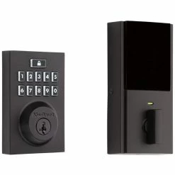 Kwikset SmartCode 914 Zigbee 3.0 Contemporary Matte Black Single Cylinder Electronic Deadbolt Featuring SmartKey Security -Kwikset Sales Shop kwikset keyless deadbolts 914cntzb3514cp 76 1000