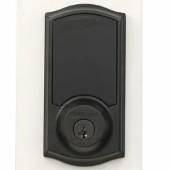 Kwikset SmartCode 915 Touchscreen Venetian Bronze Single Cylinder Electronic Deadbolt with Avalon Handleset and Tustin Lever -Kwikset Sales Shop kwikset keyless deadbolts 915avl91511pcb a0 1000