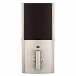 Kwikset Z-Wave SmartCode 916 Touchscreen Contemporary Single Cylinder Satin Nickel Keypad Electronic Deadbolt with SmartKey -Kwikset Sales Shop kwikset keyless deadbolts 916cnttscrzw15s 1f 1000