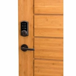 Kwikset Z-Wave SmartCode 916 Touchscreen Satin Nickel Single Cylinder Keypad Electronic Deadbolt Featuring SmartKey Security -Kwikset Sales Shop kwikset keyless deadbolts 916trl tscr zw 15 ul 4f 1000