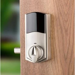 Kwikset Premis Touchscreen Smart Lock Single Cylinder Satin Nickel Keypad Electronic with Avalon Handleset and Tustin Door Lever -Kwikset Sales Shop kwikset keyless deadbolts 919prm815avl15 66 1000