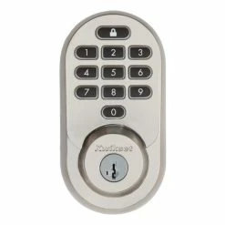 Kwikset HALO Satin Nickel Keypad Wi-Fi Electronic Single-Cylinder Smart Lock Deadbolt featuring SmartKey Security -Kwikset Sales Shop kwikset keyless deadbolts 938wifikypd15sm 44 1000