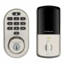 Kwikset HALO Satin Nickel Keypad Wi-Fi Electronic Single-Cylinder Smart Lock Deadbolt featuring SmartKey Security -Kwikset Sales Shop kwikset keyless deadbolts 938wifikypd15sm 76 1000