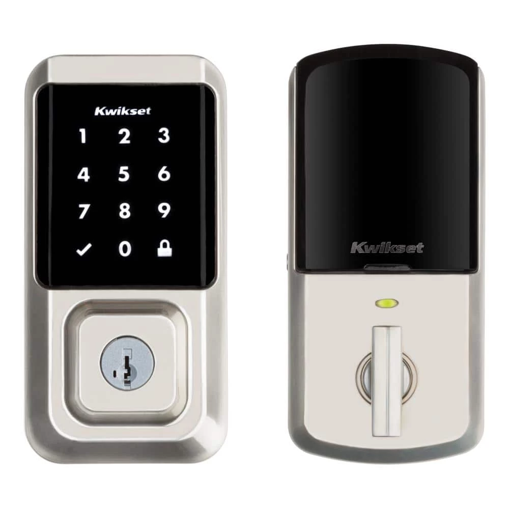 Kwikset Halo Satin Nickel Electronic Smart Lock Deadbolt Feat SmartKey Security Touchscreen and Wi-Fi and San Clemente Handleset 2 Kwikset Halo Satin Nickel Electronic Smart Lock Deadbolt Feat SmartKey Security Touchscreen and Wi-Fi and San Clemente Handleset - Image 2