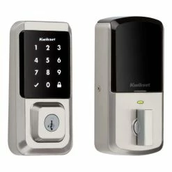 Kwikset HALO Satin Nickel Keypad Electronic Smart Lock Deadbolt Feat SmartKey Security, Touchscreen and Wi-Fi w/Halifax Lever -Kwikset Sales Shop kwikset keyless deadbolts 939wifi720hfl15 1f 1000