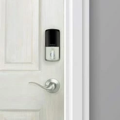 Kwikset Aura Satin Nickel Single Cyl. Elec. BT Keypad Smart Lock Deadbolt Feat SmartKey Security/Avalon Handle and Tustin Lever -Kwikset Sales Shop kwikset keyless deadbolts 94215 avh15 1d 1000