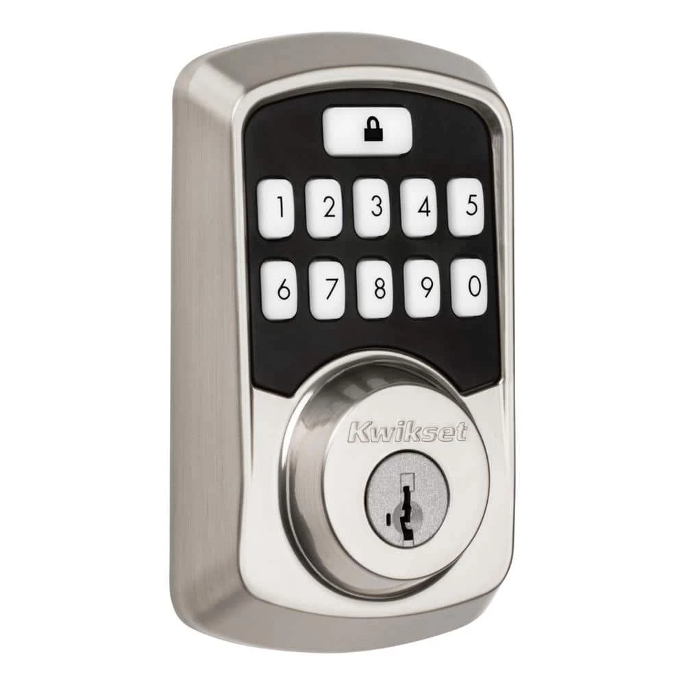 Kwikset Aura Satin Nickel Single Cylinder Electronic Bluetooth Keypad Smart Lock Deadbolt featuring SmartKey Security 10 Kwikset Aura Satin Nickel Single Cylinder Electronic Bluetooth Keypad Smart Lock Deadbolt featuring SmartKey Security - Image 10