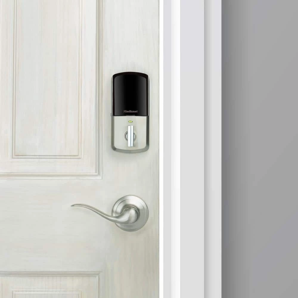 Kwikset Aura Satin Nickel Single Cylinder Electronic Bluetooth Keypad Smart Lock Deadbolt featuring SmartKey Security 6 Kwikset Aura Satin Nickel Single Cylinder Electronic Bluetooth Keypad Smart Lock Deadbolt featuring SmartKey Security - Image 6