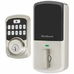Kwikset Aura Satin Nickel Single Cylinder Electronic Bluetooth Keypad Smart Lock Deadbolt featuring SmartKey Security 21 Kwikset Aura Satin Nickel Single Cylinder Electronic Bluetooth Keypad Smart Lock Deadbolt featuring SmartKey Security -Kwikset Sales Shop kwikset keyless deadbolts 942bledb15smttp c3 1000