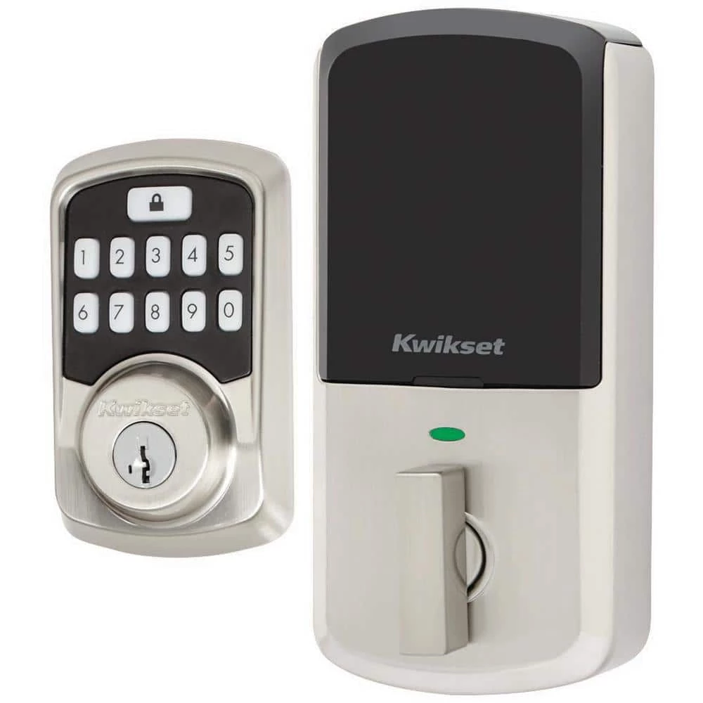 Kwikset Aura Satin Nickel Single Cylinder Electronic Bluetooth Keypad Smart Lock Deadbolt featuring SmartKey Security 8 Kwikset Aura Satin Nickel Single Cylinder Electronic Bluetooth Keypad Smart Lock Deadbolt featuring SmartKey Security - Image 8