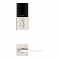 Kwikset Halo Touch Satin Nickel CNT Fingerprint WiFi Elec Smart Lock Deadbolt Feat SmartKey Security with San Clemente Handleset -Kwikset Sales Shop kwikset keyless deadbolts 959815scehfl15 1f 1000