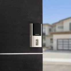 Kwikset Halo Touch Satin Nickel CNT Fingerprint WiFi Elec Smart Lock Deadbolt Feat SmartKey Security with San Clemente Handleset -Kwikset Sales Shop kwikset keyless deadbolts 959815scehfl15 44 1000