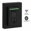 Kwikset Halo Touch Matte Black Contemporary Fingerprint Wi-Fi Electronic Smart Lock Deadbolt Featuring SmartKey Security