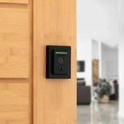 Kwikset Halo Touch Matte Black Contemporary Fingerprint Wi-Fi Electronic Smart Lock Deadbolt Featuring SmartKey Security -Kwikset Sales Shop kwikset keyless deadbolts 959cnt514fprtwi 77 1000