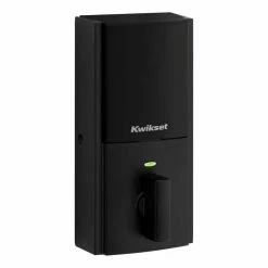 Kwikset Halo Touch Matte Black Contemporary Fingerprint Wi-Fi Electronic Smart Lock Deadbolt Featuring SmartKey Security -Kwikset Sales Shop kwikset keyless deadbolts 959cnt514fprtwi c3 1000