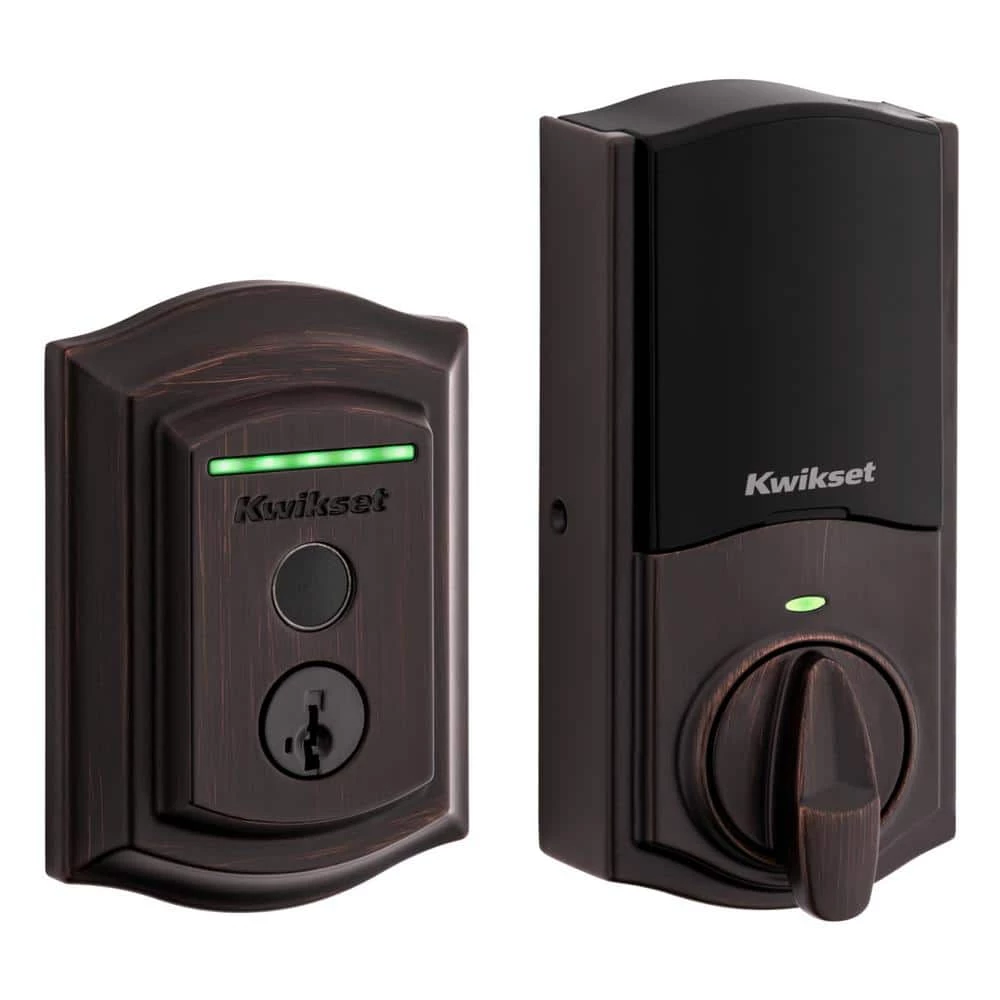 Kwikset Halo Touch Venetian Bronze Traditional Fingerprint Wi-Fi Electronic Smart Lock Deadbolt Featuring SmartKey Security 4 Kwikset Halo Touch Venetian Bronze Traditional Fingerprint Wi-Fi Electronic Smart Lock Deadbolt Featuring SmartKey Security - Image 4