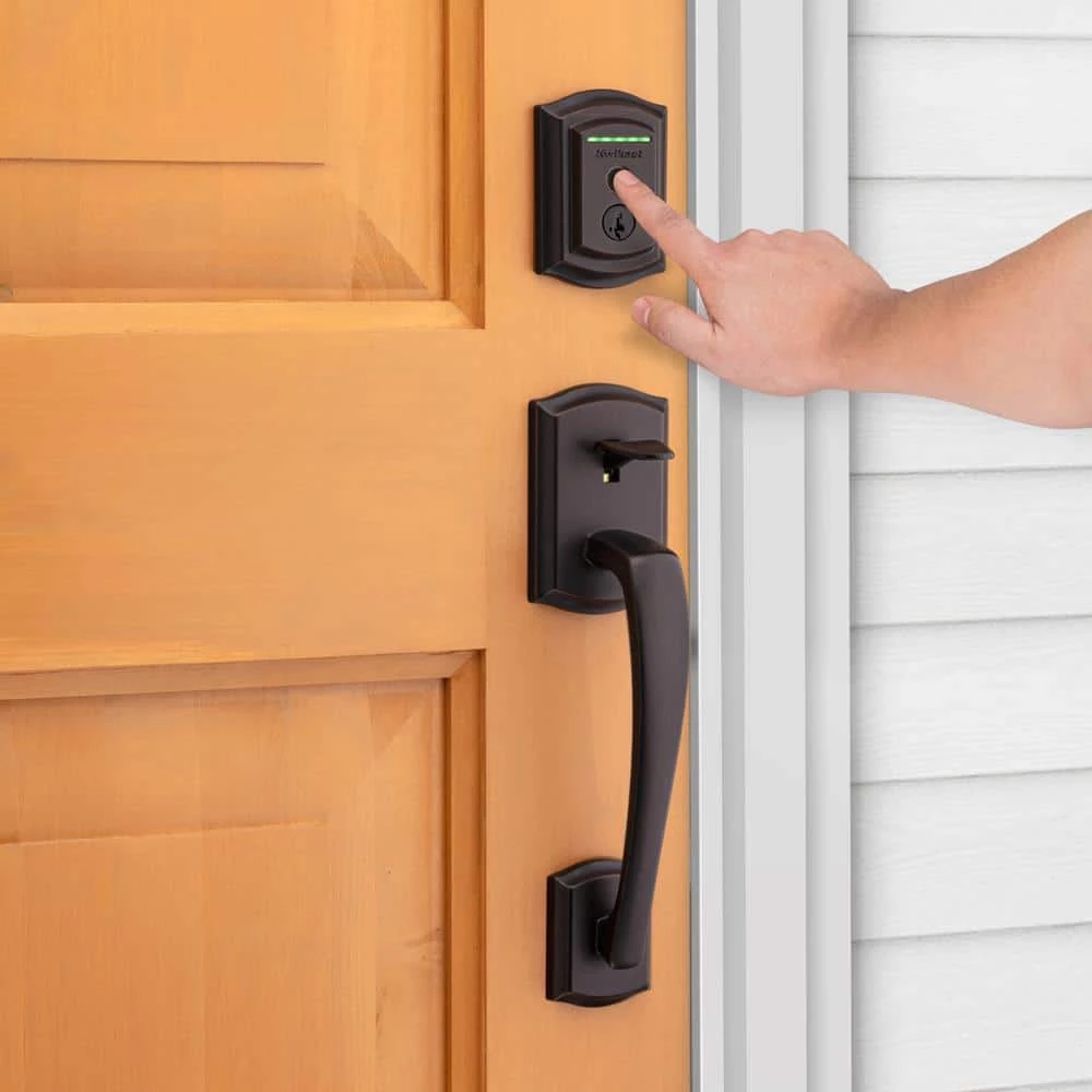 Kwikset Halo Touch Venetian Bronze Traditional Fingerprint Wi-Fi Electronic Smart Lock Deadbolt Featuring SmartKey Security 2 Kwikset Halo Touch Venetian Bronze Traditional Fingerprint Wi-Fi Electronic Smart Lock Deadbolt Featuring SmartKey Security - Image 2