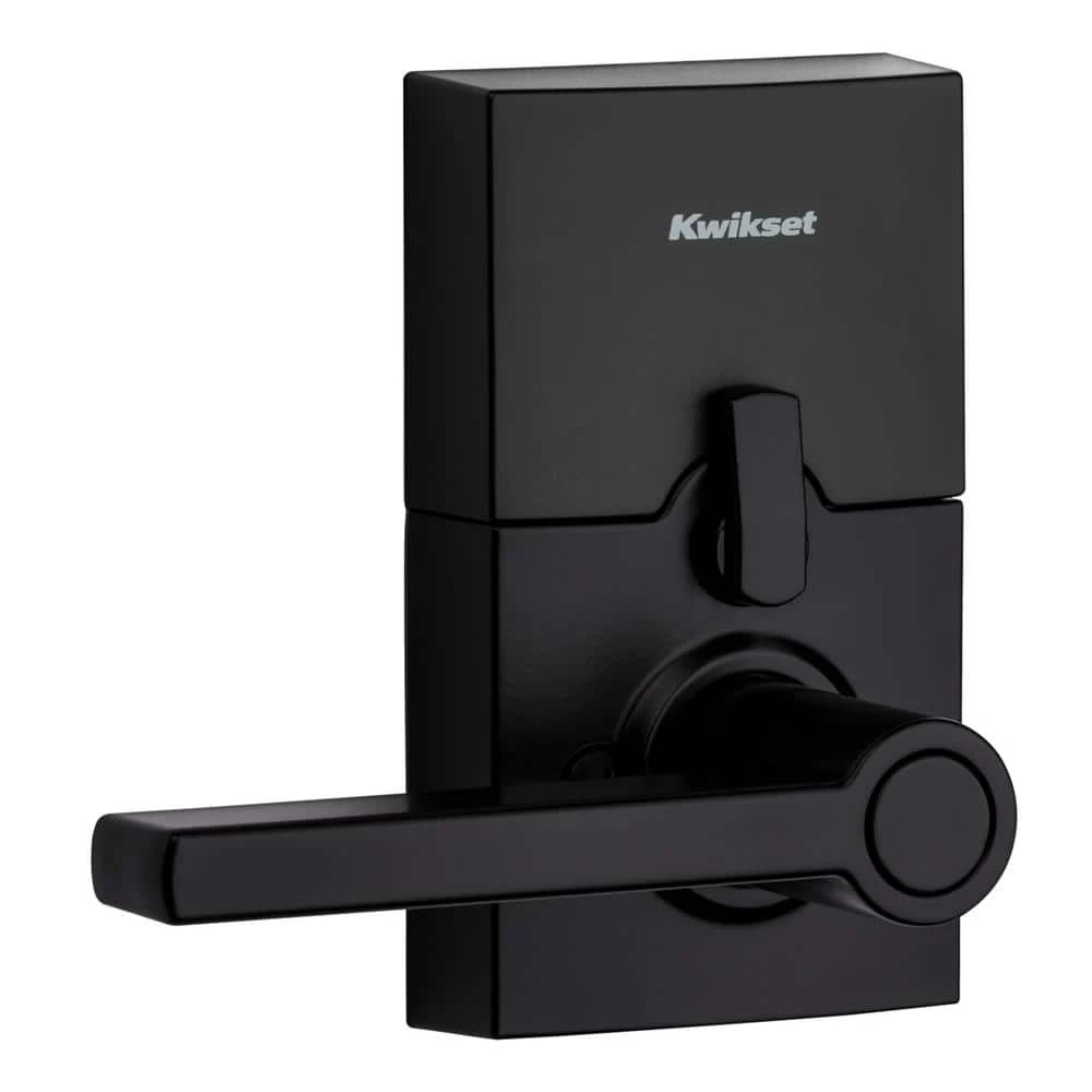 Kwikset 917 SmartCode Matte Black Contemporary Keypad Electronic Single-Cylinder Halifax Door Lever Featuring SmartKey Security 4 Kwikset 917 SmartCode Matte Black Contemporary Keypad Electronic Single-Cylinder Halifax Door Lever Featuring SmartKey Security - Image 4