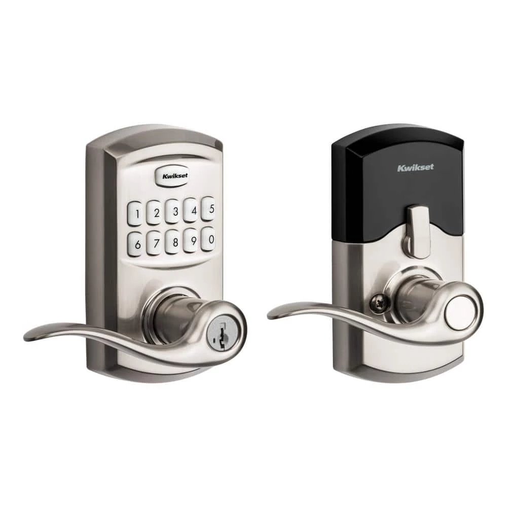 Kwikset 917 SmartCode Satin Nickel Keypad Electronic Single-Cylinder Tustin Door Lever Featuring SmartKey Security 5 Kwikset 917 SmartCode Satin Nickel Keypad Electronic Single-Cylinder Tustin Door Lever Featuring SmartKey Security - Image 5