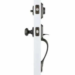 Kwikset Belleview Venetian Bronze Single Cylinder Door Handleset with Cove Door Knob Featuring SmartKey Security 11 Kwikset Belleview Venetian Bronze Single Cylinder Door Handleset with Cove Door Knob Featuring SmartKey Security -Kwikset Sales Shop kwikset knob handlesets 687bwxcv 11p smt cp 1d 1000