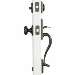 Kwikset Hawthorne Venetian Bronze Single Cylinder Door Handleset with Juno Door Knob Featuring SmartKey Security -Kwikset Sales Shop kwikset knob handlesets 800hexj 11p smt cp a0 1000