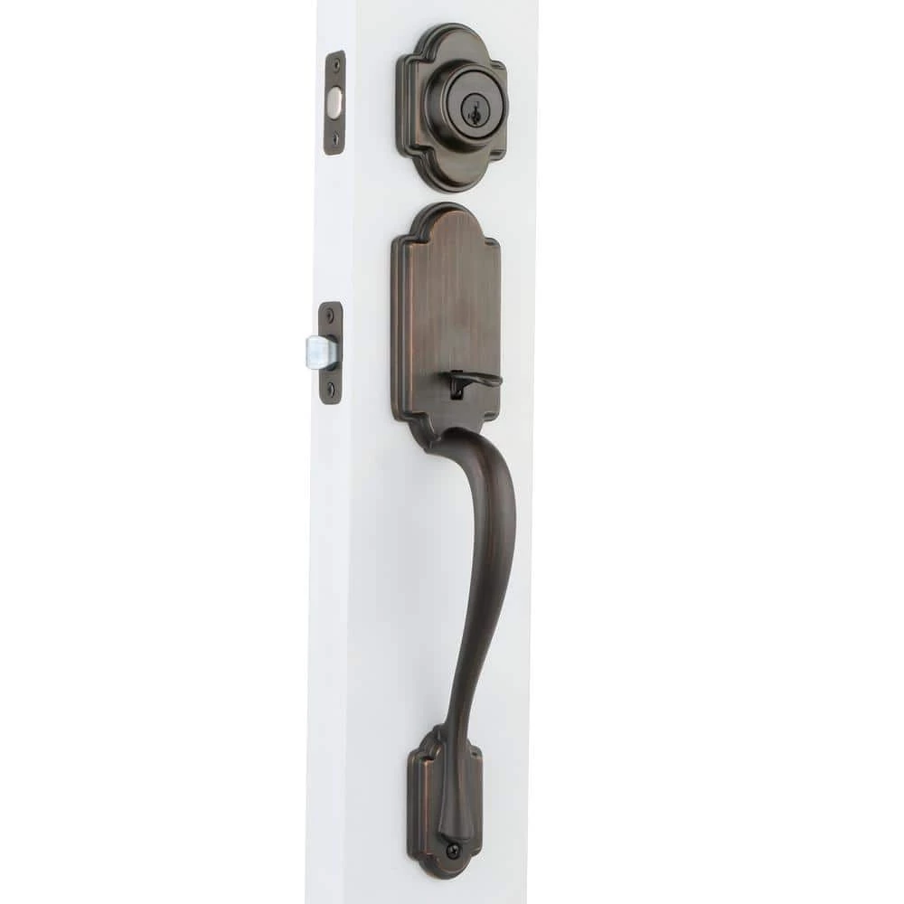 Kwikset Arlington Venetian Bronze Single Cylinder Door Handleset with Tustin Door Handle Featuring SmartKey Security 6 Kwikset Arlington Venetian Bronze Single Cylinder Door Handleset with Tustin Door Handle Featuring SmartKey Security - Image 6