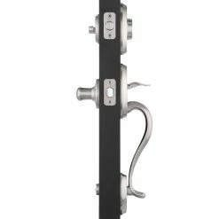 Kwikset Shelburne Satin Nickel Single Cylinder Door Handleset with Tustin Door Handle Featuring SmartKey Security -Kwikset Sales Shop kwikset lever handlesets 800sextnl 15 smt cp 1d 1000
