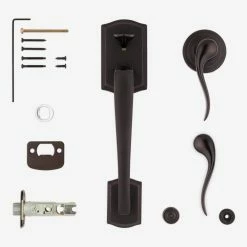 Kwikset Prescott Door Handleset Only with Tustin Door Handle in Venetian Bronze -Kwikset Sales Shop kwikset lever handlesets 815pthxtnl11prbp 1f 1000