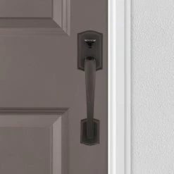 Kwikset Prescott Door Handleset Only with Tustin Door Handle in Venetian Bronze -Kwikset Sales Shop kwikset lever handlesets 815pthxtnl11prbp 4f 1000