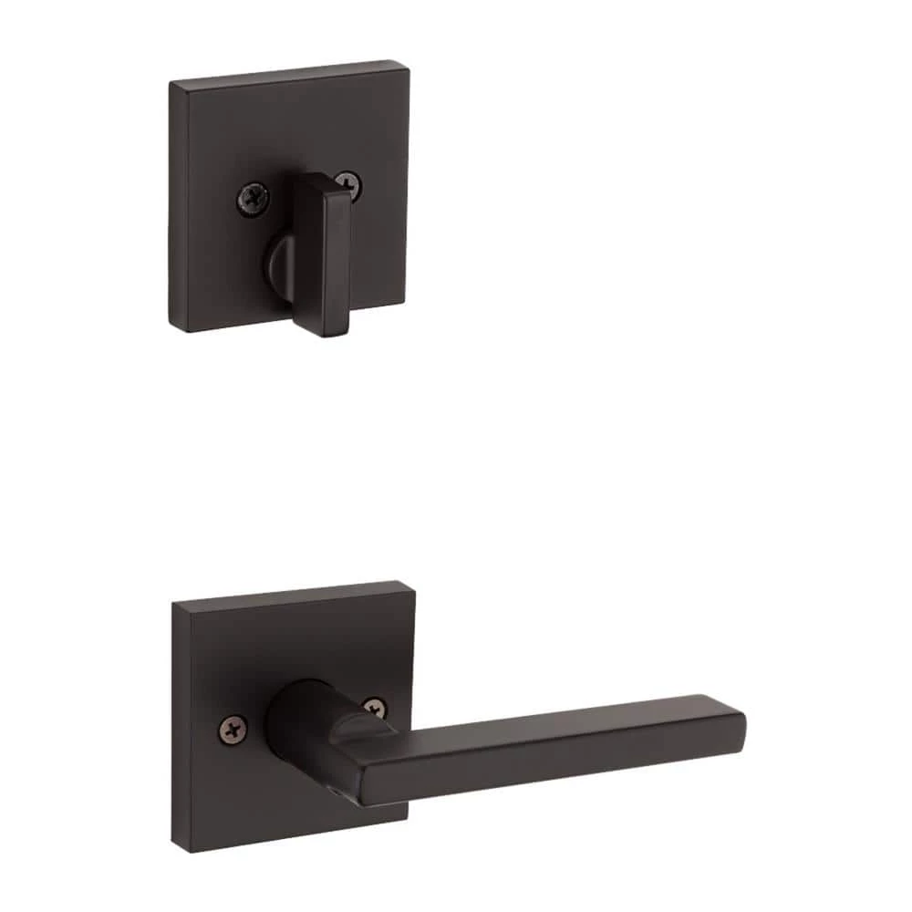 Kwikset San Clemente Matte Black Single Cylinder Low Profile Door Handleset with Halifax Handle Featuring SmartKey Security 3 Kwikset San Clemente Matte Black Single Cylinder Low Profile Door Handleset with Halifax Handle Featuring SmartKey Security - Image 3