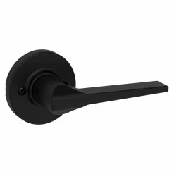 Kwikset Hollis Round Rose Matte Black Passage Hall/Closet Door Lever -Kwikset Sales Shop kwikset passage door handles 200hsl rdt 514 c3 1000