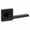 Kwikset Halifax Square Matte Black Hall/Closet Passage Door Lever