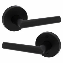 Kwikset Milan Matte Black Passage Hall/Closet Door Lever -Kwikset Sales Shop kwikset passage door handles 720milrdt5146alrcs 4f 1000