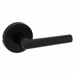 Kwikset Milan Matte Black Passage Hall/Closet Door Lever