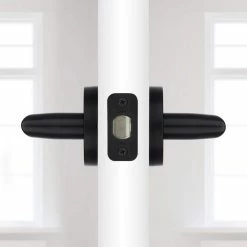 Kwikset Milan Matte Black Passage Hall/Closet Door Lever -Kwikset Sales Shop kwikset passage door handles 720milrdt5146alrcs fa 1000