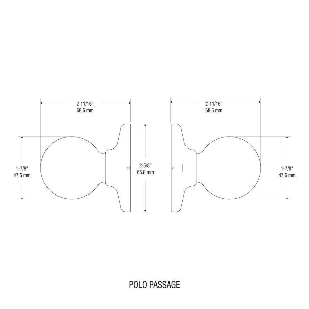 Kwikset Polo Satin Nickel Passage Hall/Closet Door Knob 7 Kwikset Polo Satin Nickel Passage Hall/Closet Door Knob - Image 7