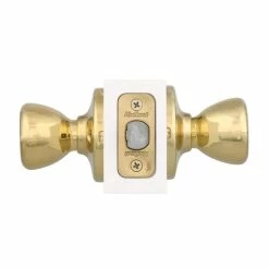 Kwikset Tylo Polished Brass Hall/Closet Door Knob -Kwikset Sales Shop kwikset passage door knobs 200t 3 cp v1 40 1000