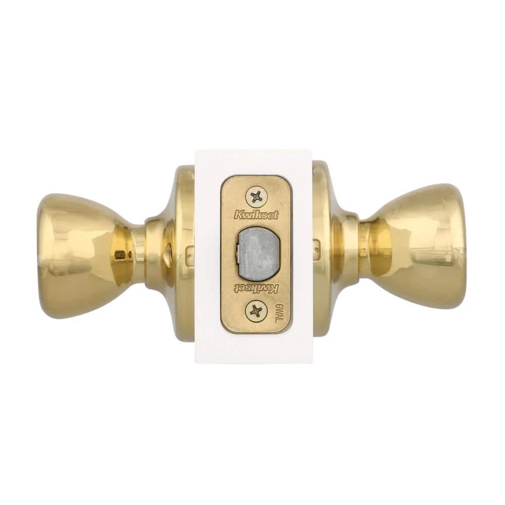 Kwikset Tylo Polished Brass Passage Hall/Closet Door Knob Featuring Microban Antimicrobial Technology 3 Kwikset Tylo Polished Brass Passage Hall/Closet Door Knob Featuring Microban Antimicrobial Technology - Image 3