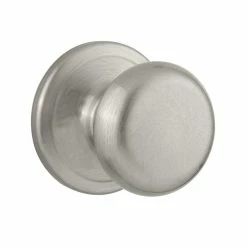 Kwikset Juno Satin Nickel Passage Hall/Closet Door Knob with Microban Antimicrobial Technology
