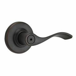 Kwikset Balboa Venetian Bronze Bed/Bath Door Lever