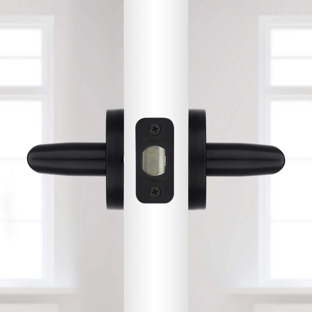 Kwikset Milan Matte Black Privacy Bed/Bath Door Lever 5 Kwikset Milan Matte Black Privacy Bed/Bath Door Lever - Image 5