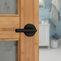 Kwikset Milan Matte Black Privacy Bed/Bath Door Lever 7 Kwikset Milan Matte Black Privacy Bed/Bath Door Lever -Kwikset Sales Shop kwikset privacy door handles 730milrdt5146alrcs 4f 1000