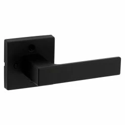 Kwikset Singapore Square Matte Black Bed/Bath Door Handle with Microban and Lock 10 Kwikset Singapore Square Matte Black Bed/Bath Door Handle with Microban and Lock -Kwikset Sales Shop kwikset privacy door handles 730sal 514 sqt c3 1000