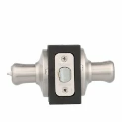 Kwikset Tustin Satin Nickel Privacy Bed/Bath Door Handle Featuring Microban Antimicrobial Technology with Lock -Kwikset Sales Shop kwikset privacy door handles 730tnl 15 6al rcs 66 1000