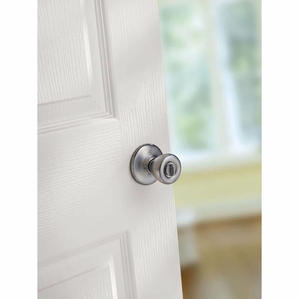 Kwikset Tylo Satin Chrome Privacy Bed/Bath Door Knob with Lock 5 Kwikset Tylo Satin Chrome Privacy Bed/Bath Door Knob with Lock - Image 5
