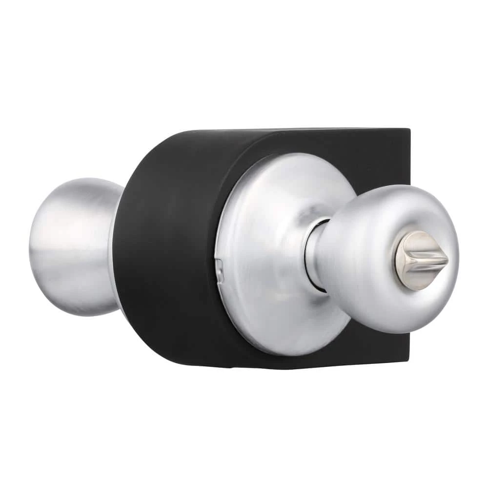 Kwikset Tylo Satin Chrome Privacy Bed/Bath Door Knob with Lock 6 Kwikset Tylo Satin Chrome Privacy Bed/Bath Door Knob with Lock - Image 6