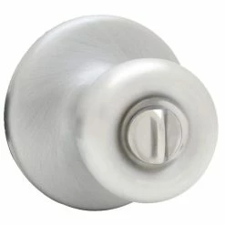 Kwikset Tylo Satin Chrome Bed/Bath Door Knob with Lock -Kwikset Sales Shop kwikset privacy door knobs 300t 26d 6al rcs v1 c3 1000