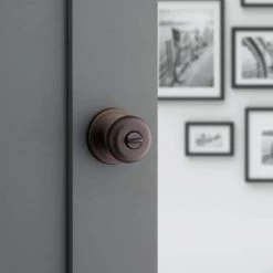 Kwikset Juno Venetian Bronze Privacy Bed/Bath Door Knob with Lock -Kwikset Sales Shop kwikset privacy door knobs 730j 11p cp 4f 1000