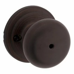 Kwikset Juno Venetian Bronze Privacy Bed/Bath Door Knob with Lock -Kwikset Sales Shop kwikset privacy door knobs 730j 11p cp c3 1000